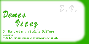 denes vitez business card